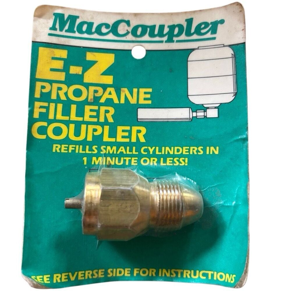 Vintage MacCoupler E-Z Propane Filler Coupler – Brass Tank Refill Adapter NOS